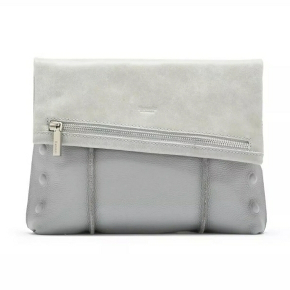 HAMMITT VIP E Drizzle Gray Clutch Convertible Detachable Strap Crossbody Purse